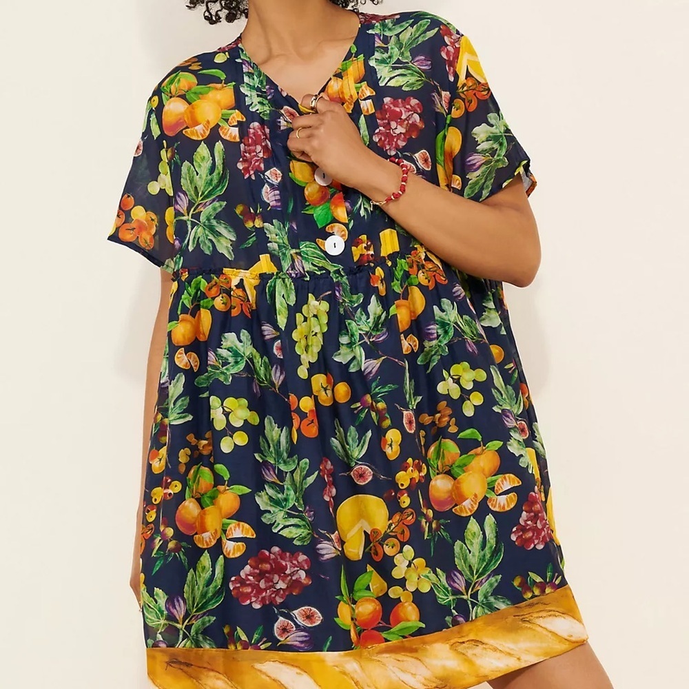 Rachel Antonoff Howard mini dress in Marie the baguettes Size Small NWOT - Picture 2 of 9